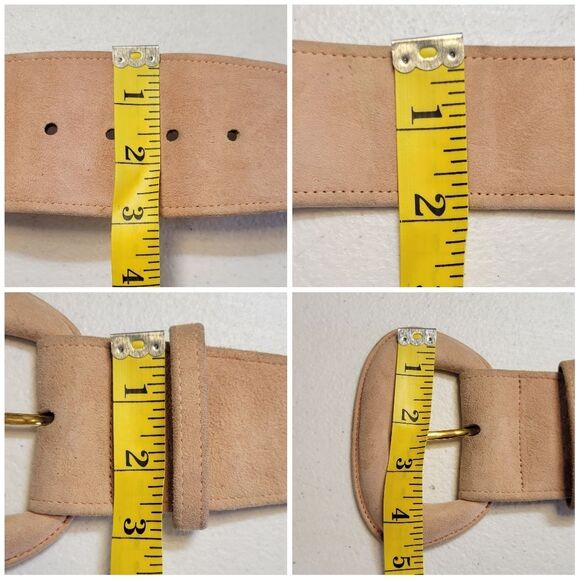 Donna Karan Vintage Oversized Tan Suede Waist Belt Asymetrical - Picture 12 of 13